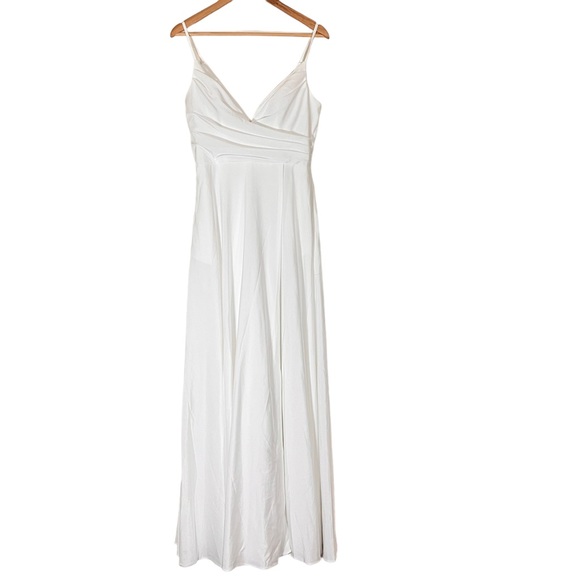Lulus Bridal Choose Your Love White Surplice Sleeveless Maxi Dress - Picture 10 of 14